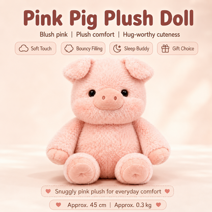 45cm Cow & Pig Plush Toys | Soft Animal Dolls