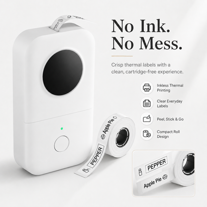 Portable Bluetooth Label Maker | Inkless Mini Label Printer