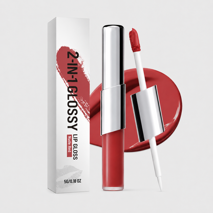 Dual-Ended Matte Lipstick & Clear Gloss | Perfect Twin Lip