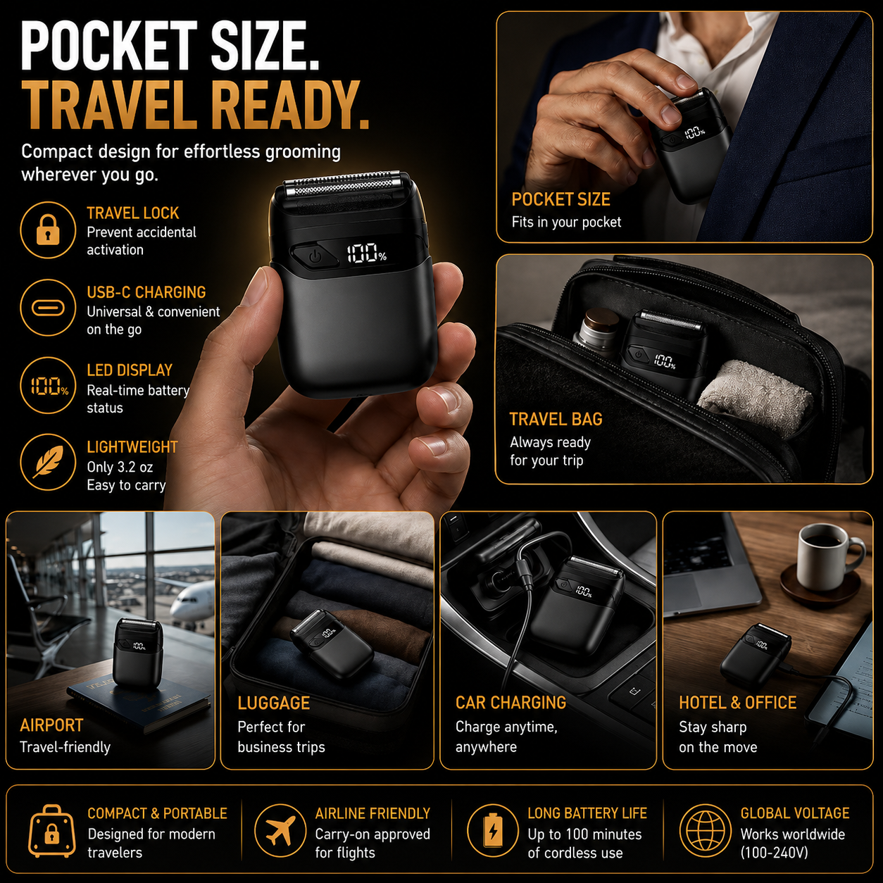 Hot sell Portable Electric Foil Shaver For Men