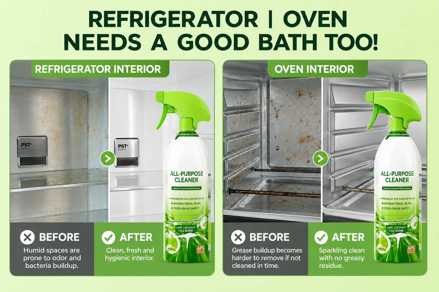 🌿  Plant-Based All-Purpose Cleaner | Foam & Spray Cleaner