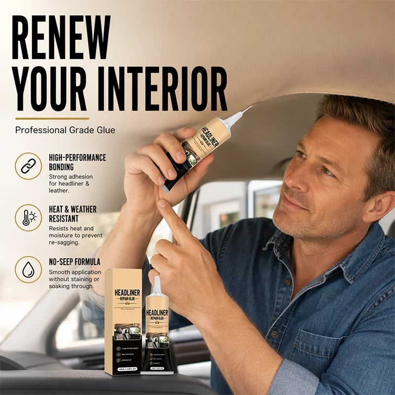 🔥 Car Headliner Rescue Glue – Strong Hold for Sagging & Peeling Interiors