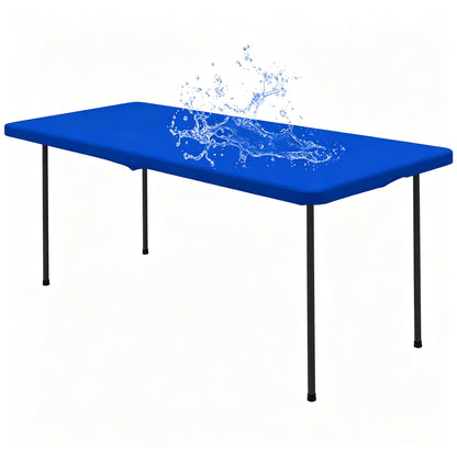 Stretch Fabric Table Top Cap Cover – Elastic Edge, Waterproof & Reusable