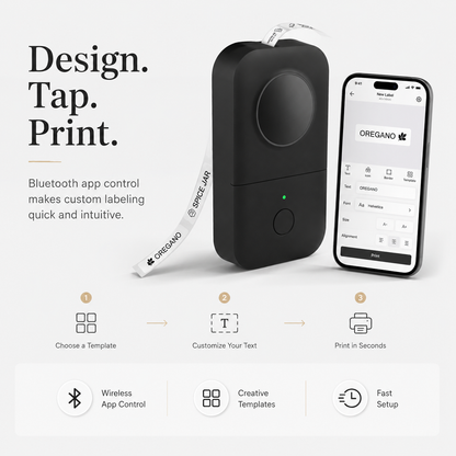 Portable Bluetooth Label Maker | Inkless Mini Label Printer