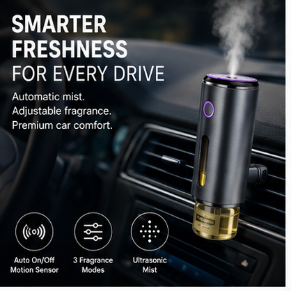 Smart Car Aroma Diffuser – Automatic Mist with 3 Fragrance Modes