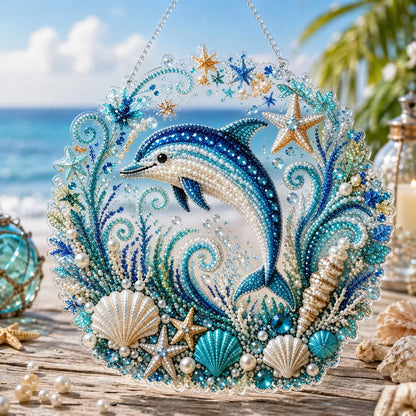 5D DIY Diamond Art Ocean Christmas Ornament Kit