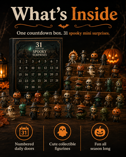 👻 31-Day Halloween Advent Calendar with Mini Figurines
