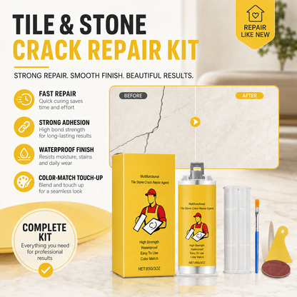 Tile & Stone Crack Repair Kit – 8-Color Touch-Up Repair Set
