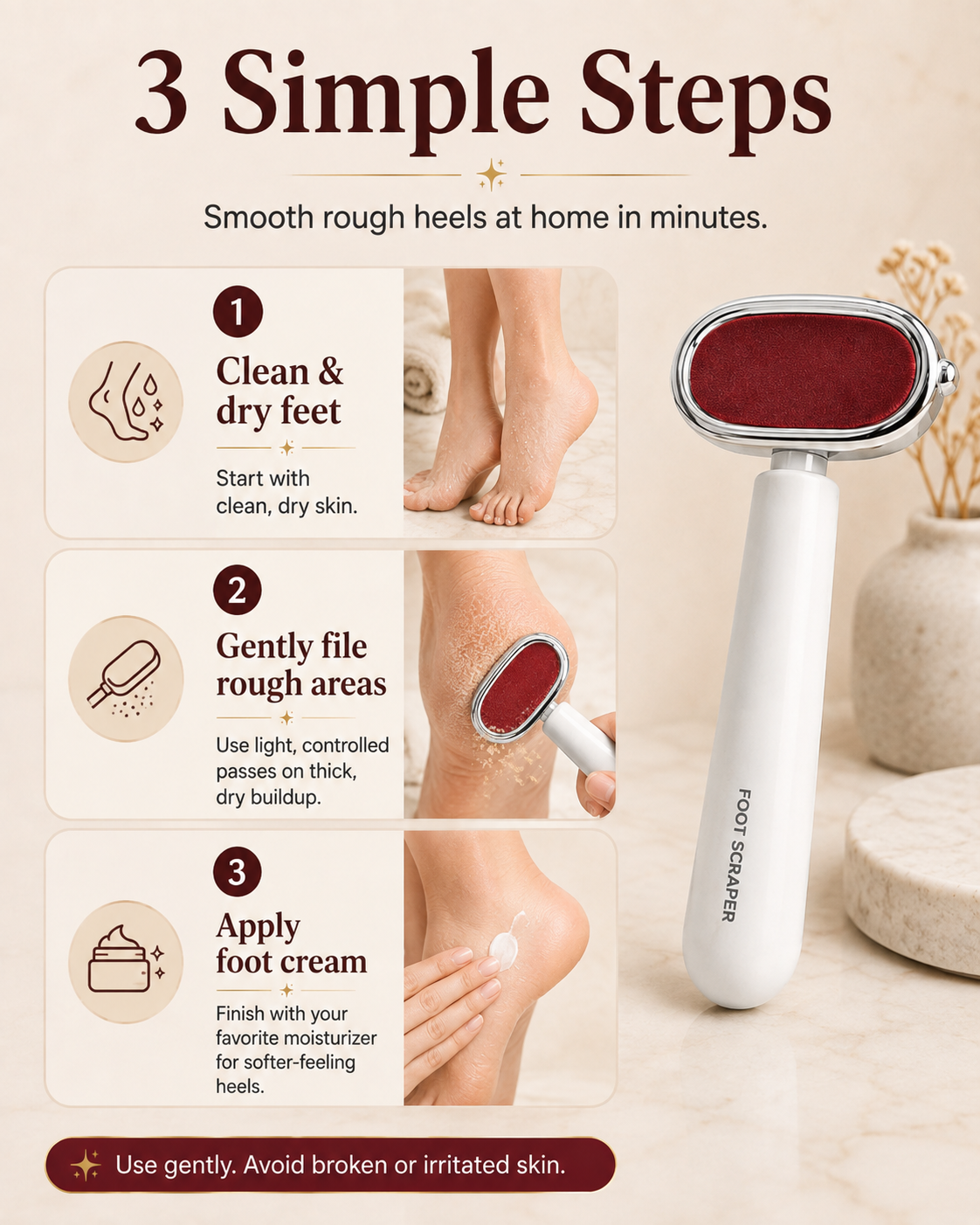 Foot Callus Remover for Rough, Dry Heels | At-Home Foot Care