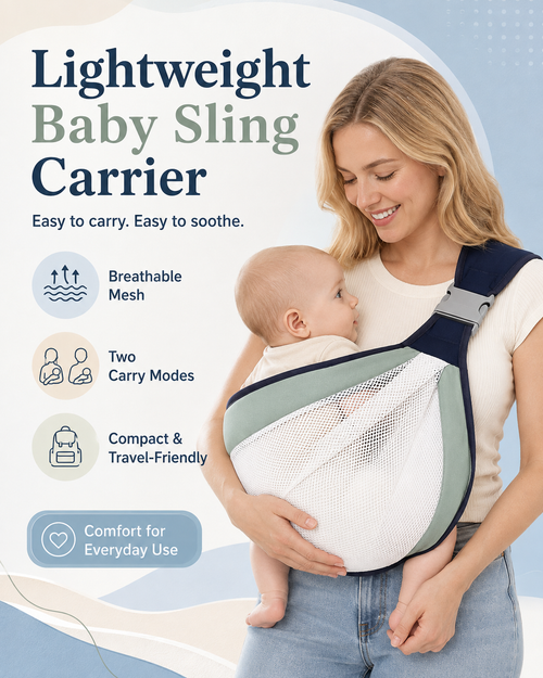 Lightweight Baby Sling Carrier | Breathable & Travel-Friendly