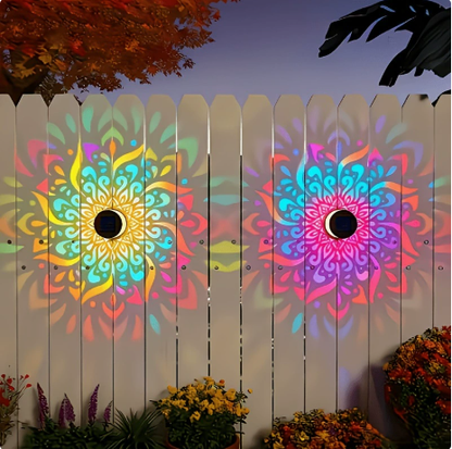 Solar Mandala Light – Stunning Pattern Projection, 2-in-1 Floor & Wall Design