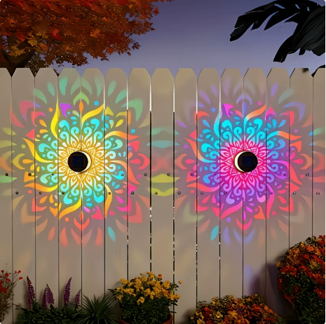 ⏰TIME-LIMITED Promotion  50% OFF🌞Solar Mandala Light – Stunning Pattern Projection, 2-in-1 Floor & Wall Design