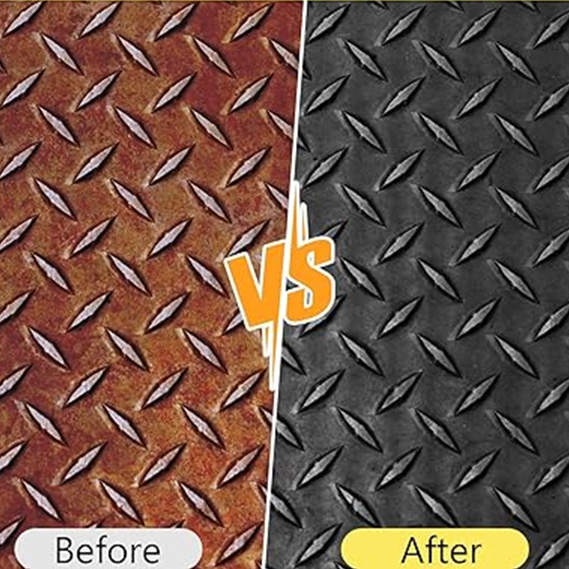 Rust Converter Metallic Paint – One coat stops rust, no sanding, no fumes.  🔨