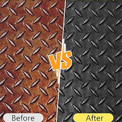 Rust Converter Metallic Paint – One coat stops rust, no sanding, no fumes.  🔨