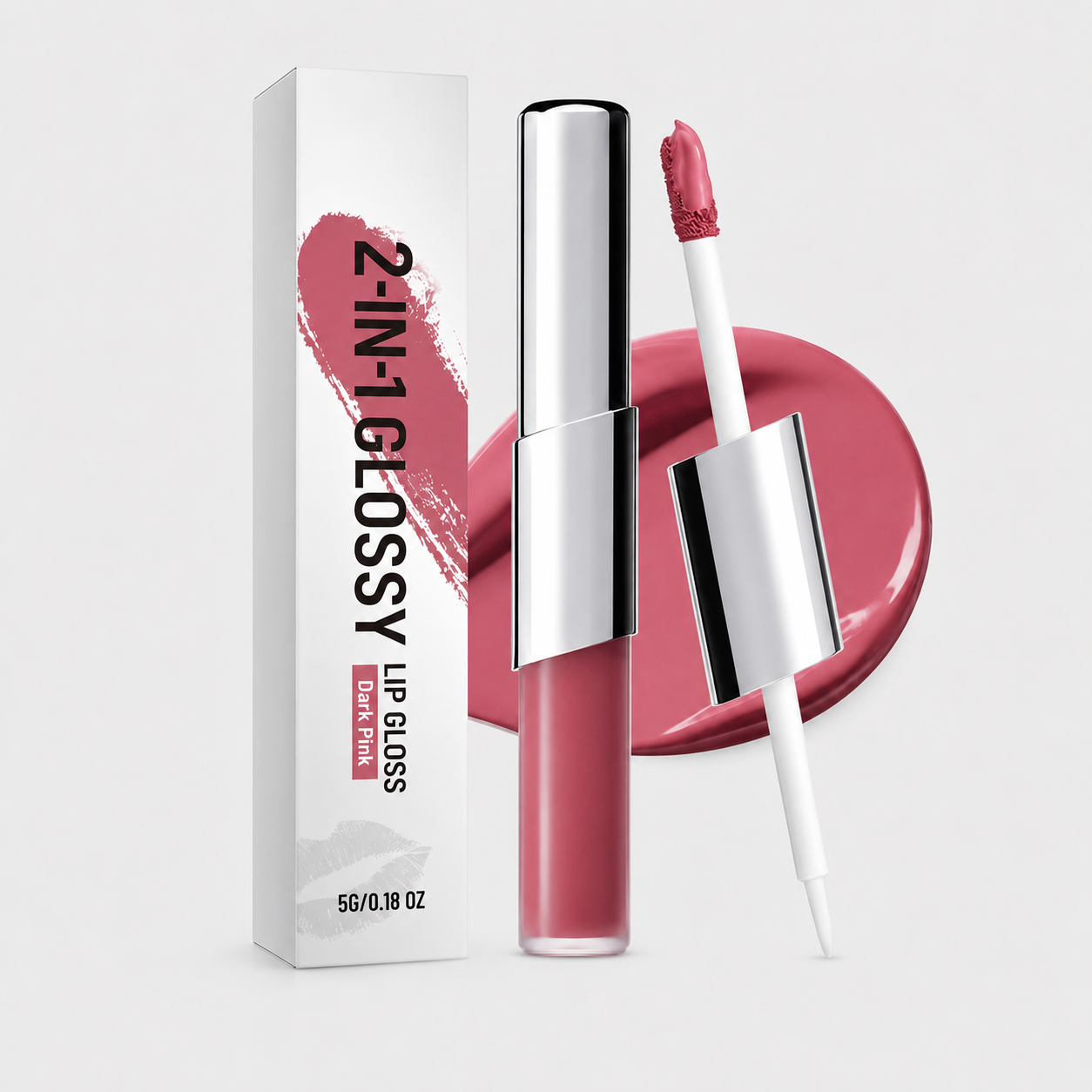 Dual-Ended Matte Lipstick & Clear Gloss | Perfect Twin Lip