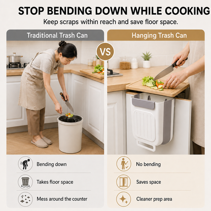 Foldable Hanging Trash Can for Cabinet Doors | 6L & 11L