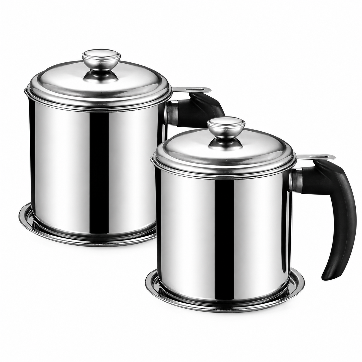 304 Stainless Steel Grease Container with Fine Mesh Filter
