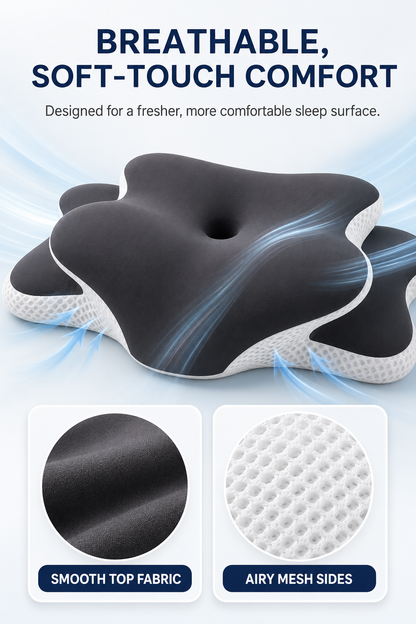 5-Zone Ergonomic Memory Foam Pillow | Contoured Support