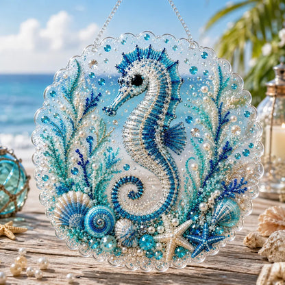 5D DIY Diamond Art Ocean Christmas Ornament Kit