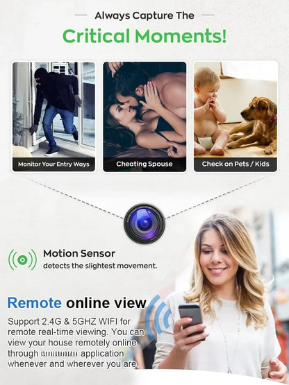 2026 Mini Magnetic WiFi Camera | Built-In Battery & Live View