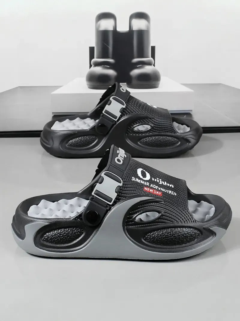 ⏰Limited Time 50% OFF🔥Men' Summer Massage Slippers, Unisex Comfortable Thick Sole Home Fashion Sandals