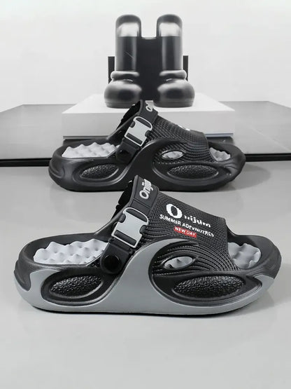 ⏰Limited Time 50% OFF🔥Men' Summer Massage Slippers, Unisex Comfortable Thick Sole Home Fashion Sandals