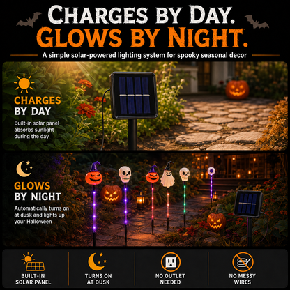 🎃 Solar Halloween Garden Stake Lights – Spooky Pathway Decor