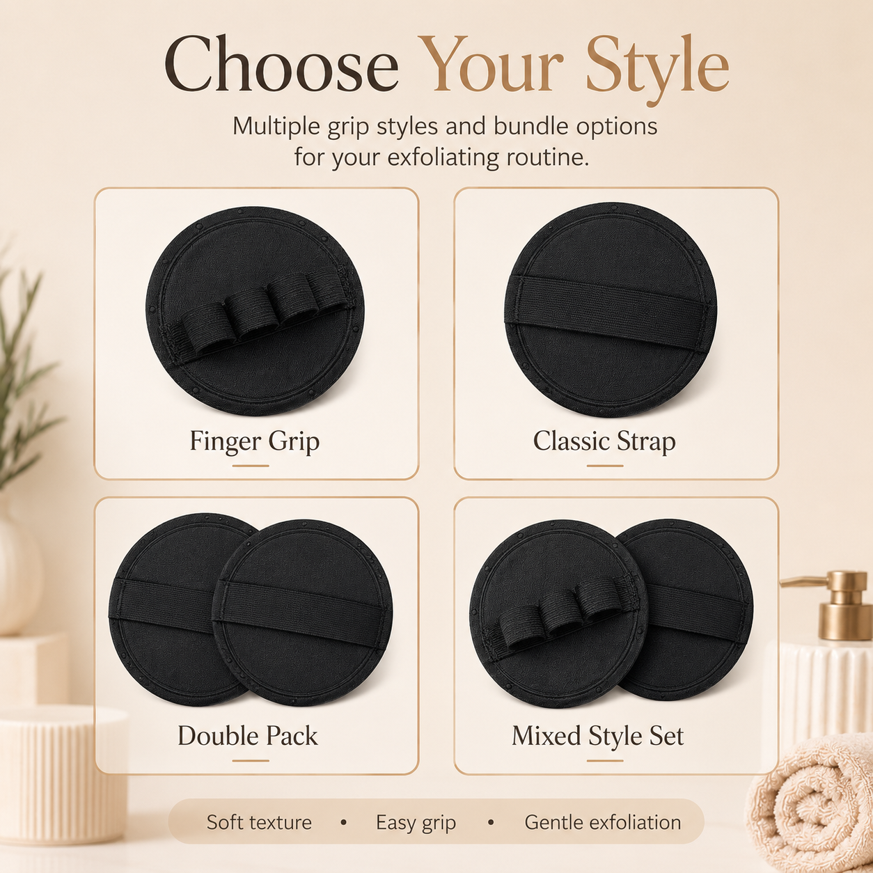 Gentle Grip Exfoliating Body Pad – Soft, Flexible & Non-Slip