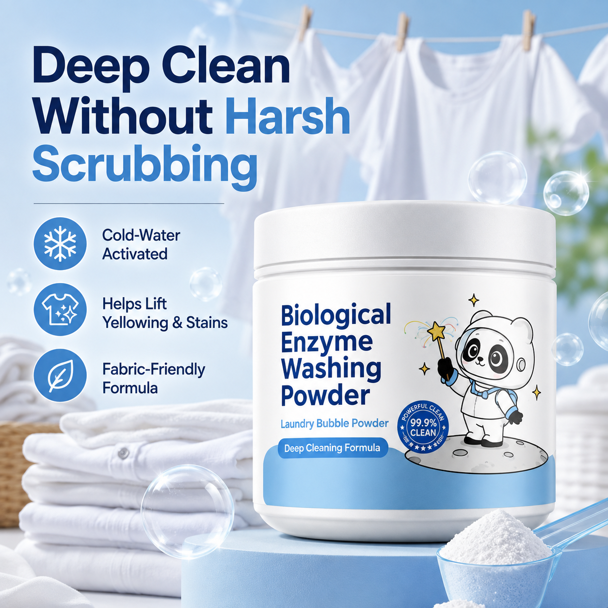 Biological Enzyme Laundry Powder | Cold-Water Cleaning