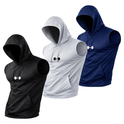 Hot Sale Men’s Sleeveless Hooded Sports Tank Top | Quick-Dry Gym & Casual Wear
