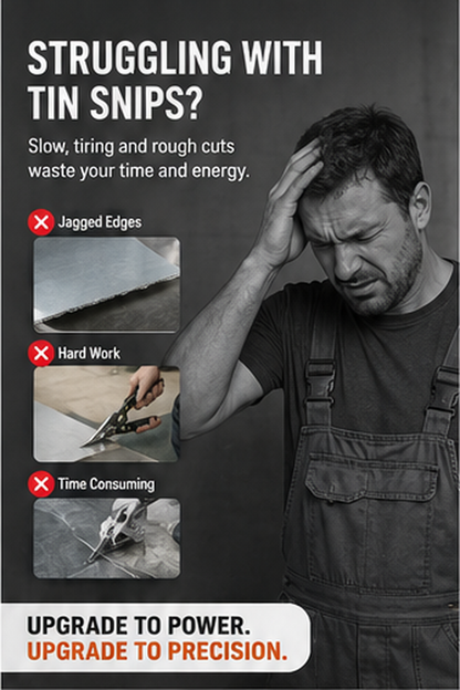 Drill-Powered Sheet Metal Cutter Attachment | Fast Clean Cuts