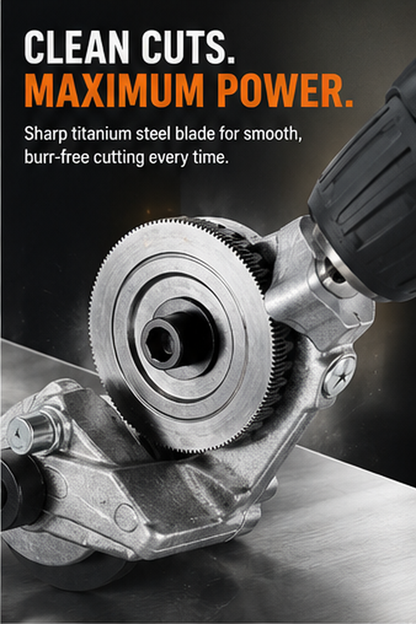 Drill-Powered Sheet Metal Cutter Attachment | Fast Clean Cuts