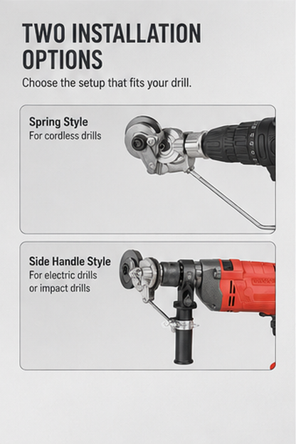 Drill-Powered Sheet Metal Cutter Attachment | Fast Clean Cuts