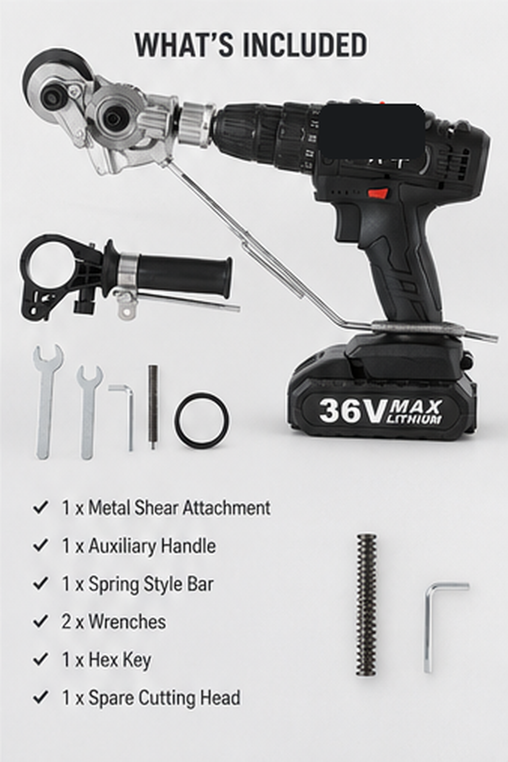 Drill-Powered Sheet Metal Cutter Attachment | Fast Clean Cuts