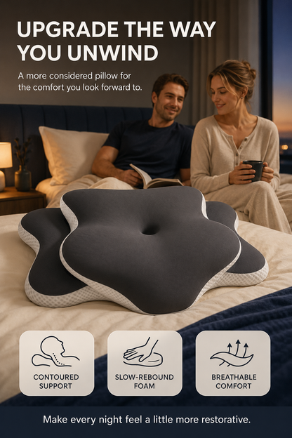 5-Zone Ergonomic Memory Foam Pillow | Contoured Support