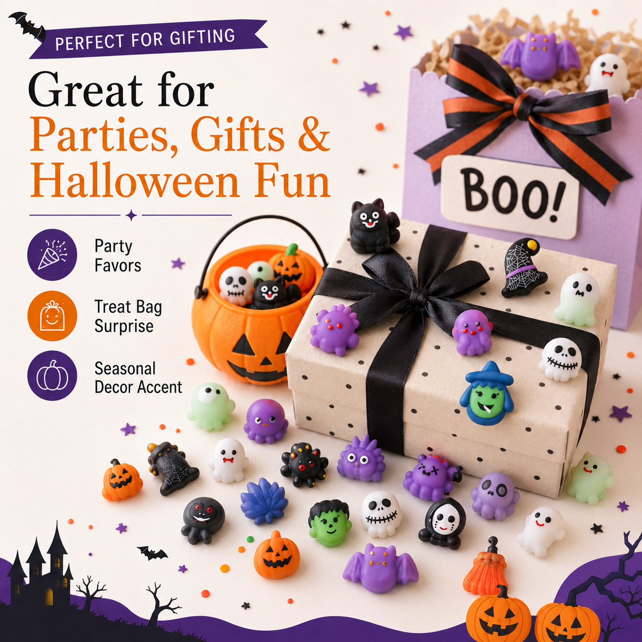 🎃 30 Mystery Squishies · Squeeze · Collect · Discover