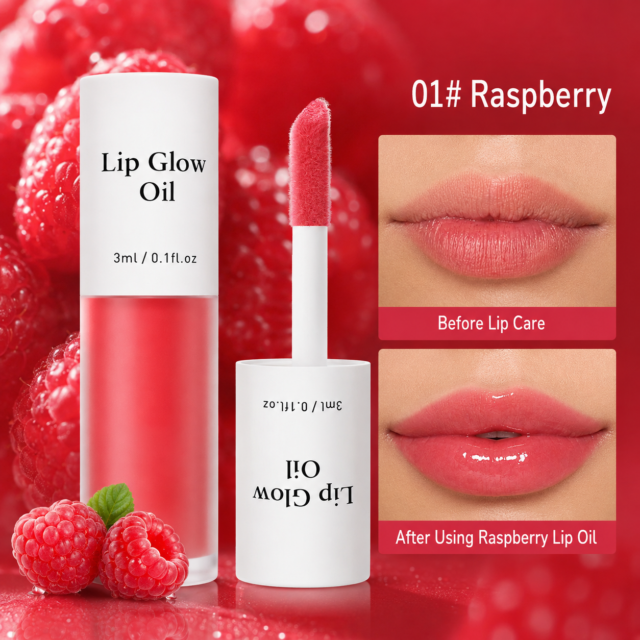 New⭐Lip Glow Oil – 7 Fruit-Inspired Glossy Shades