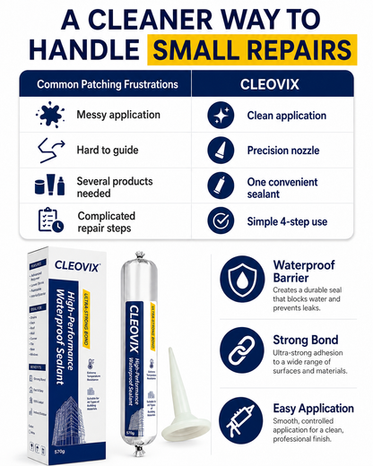 CLEOVIX Waterproof Sealant 570g | Leak & Gap Repair