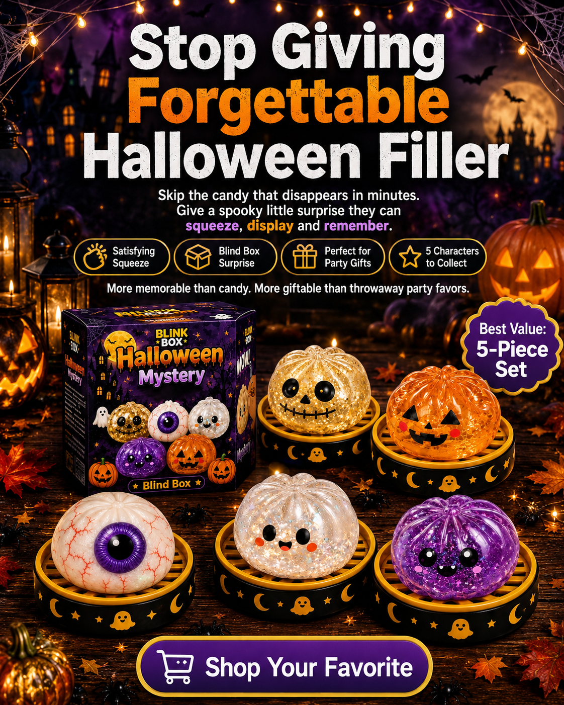 Halloween Mystery Squishy Toys | 5 Spooky Characters