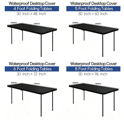Stretch Fabric Table Top Cap Cover – Elastic Edge, Waterproof & Reusable