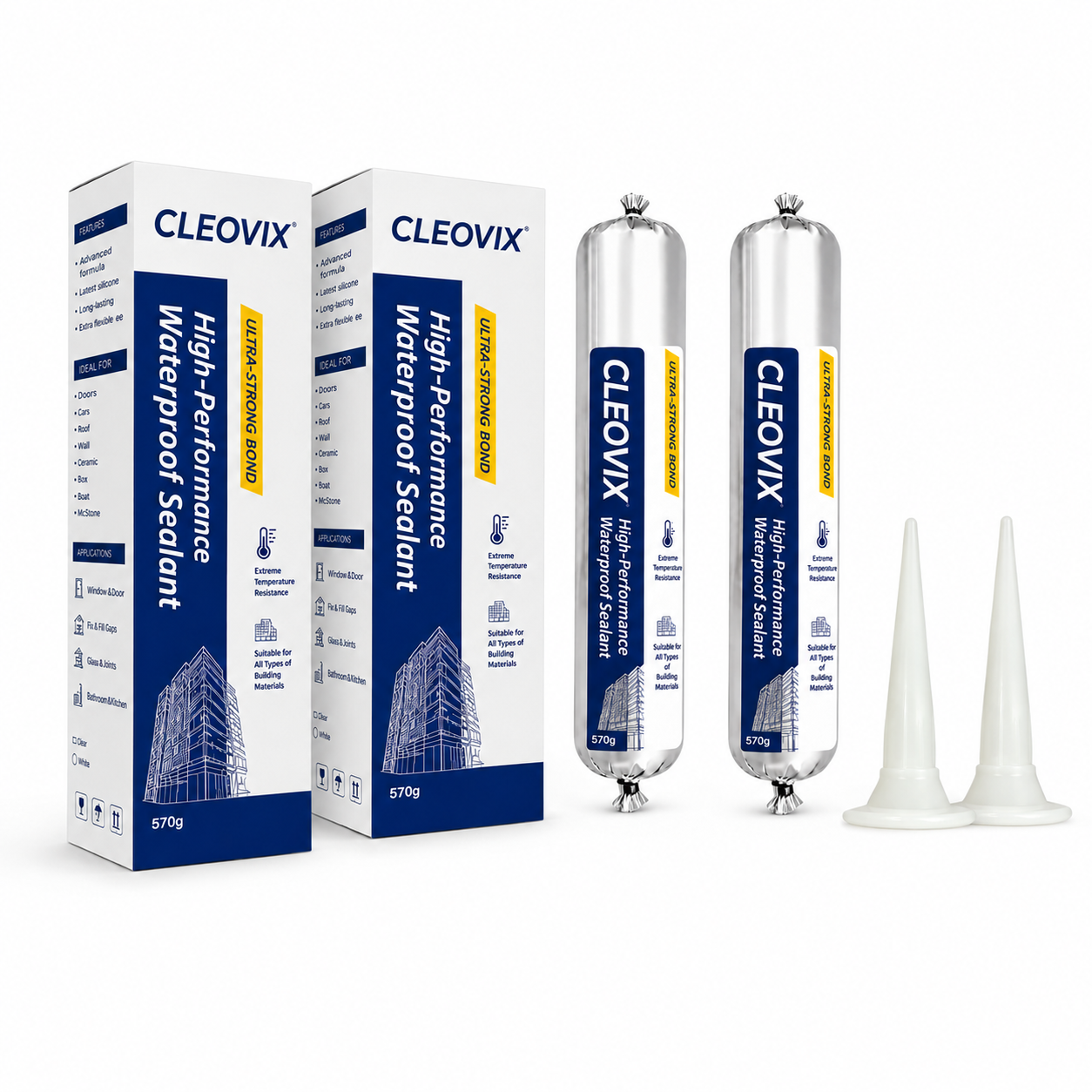 CLEOVIX Waterproof Sealant 570g | Leak & Gap Repair