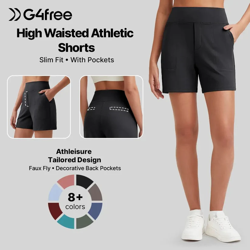 Comfy High-Waisted Bermuda Shorts with Pockets