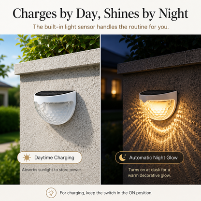Solar Wall Lights Outdoor – Dusk-to-Dawn Garden Lights