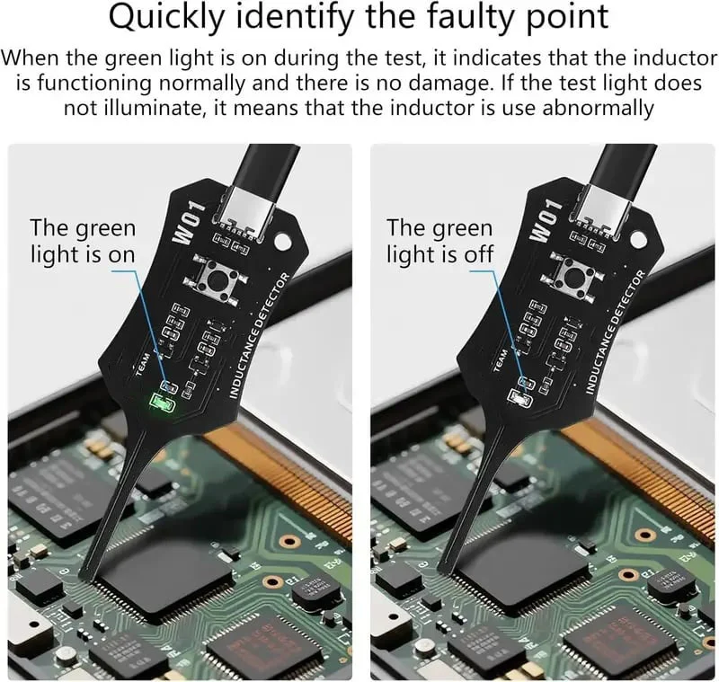 Type-C Inductance Tester Motherboard Coil Tester, Electronic Circuit Board Inductor Detector