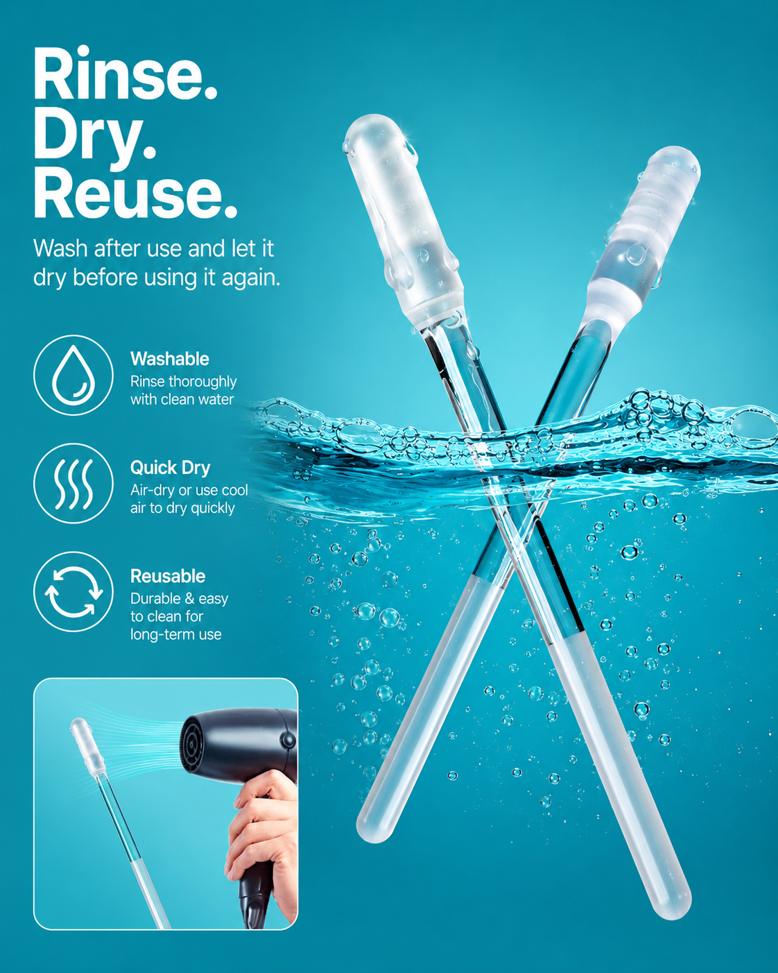 Reusable Sticky Ear Cleaning Swabs | Soft Silicone Tips