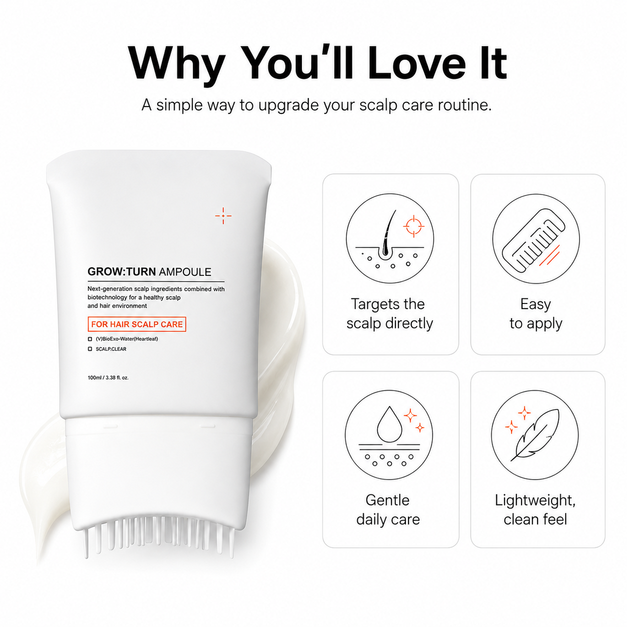 Scalp Care Ampoule with Comb Applicator