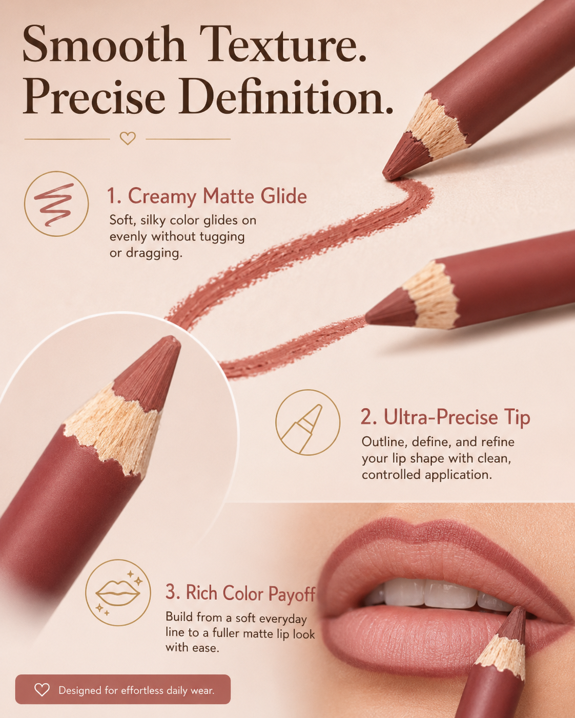 🖌️ 12Pcs Matte Lip Liner With Sharpener Set Waterproof Smudgeproof Precise Contour Lipstick Pens