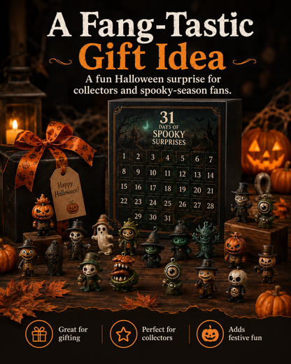 👻 31-Day Halloween Advent Calendar with Mini Figurines