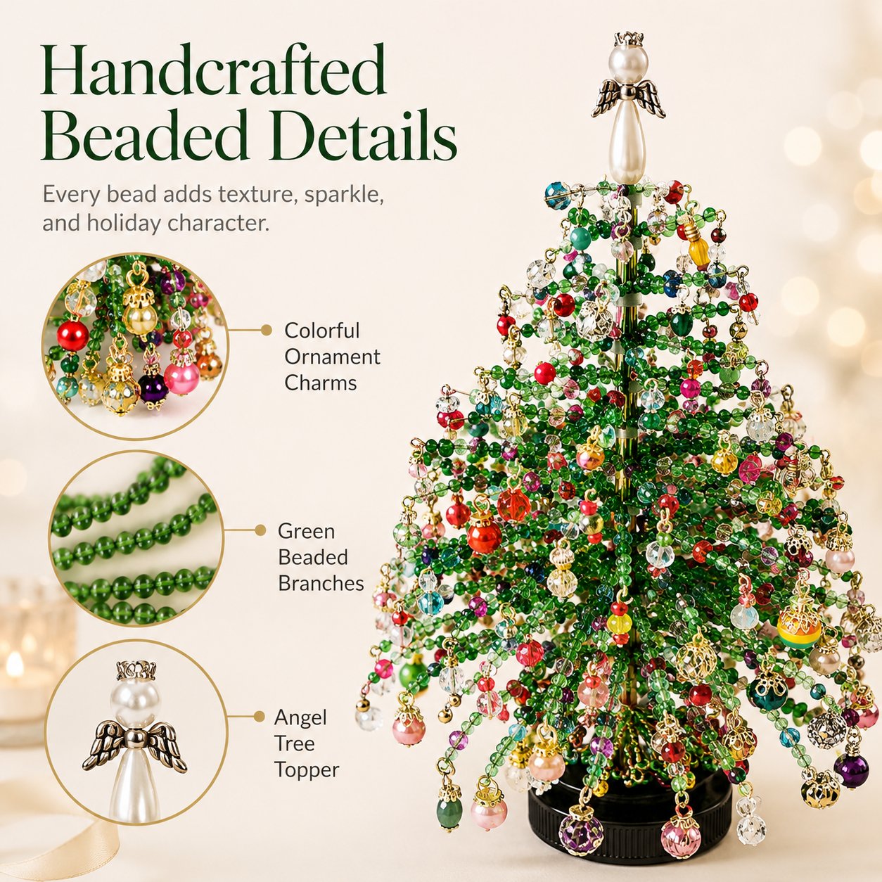 🎅DIY Beaded Christmas Tree Kit | 🎄Handmade Holiday Craft