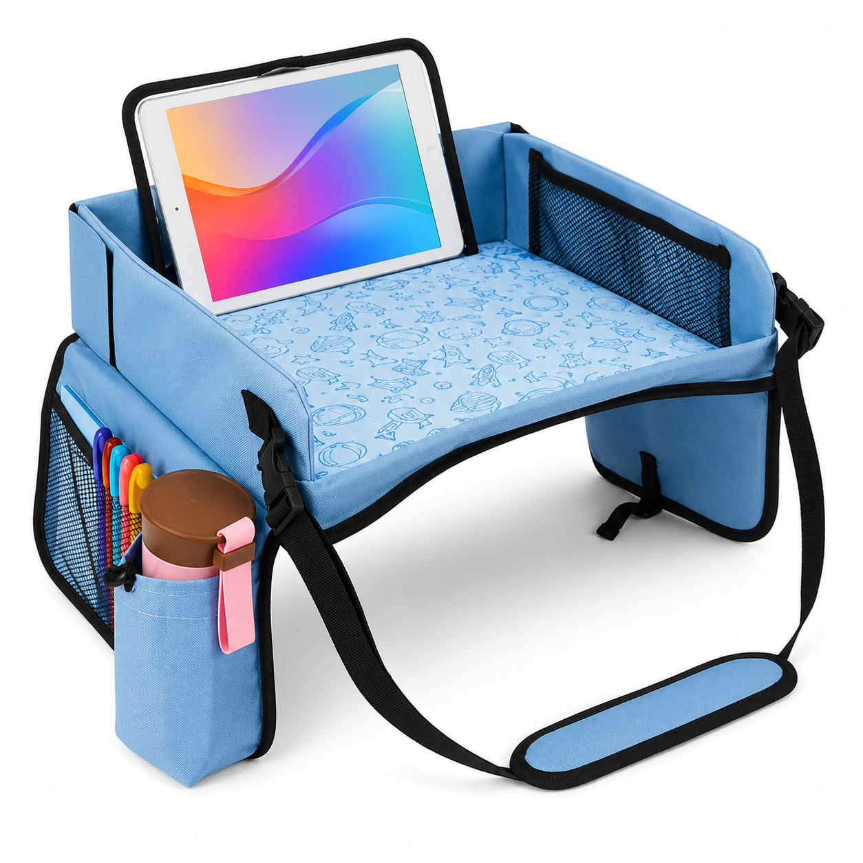 Kids Travel Tray Organizer | Car & Airplane Activity Desk